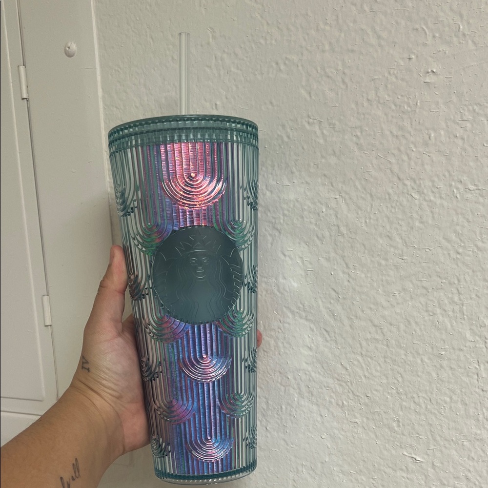 Starbucks Holographic Blue Tumbler